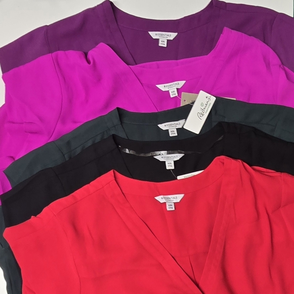 Reitmans Tops - Bundle of 5 Reitmans tops/blouses, size XXL, NWT & EUC, Black Purple Pink Red Gr